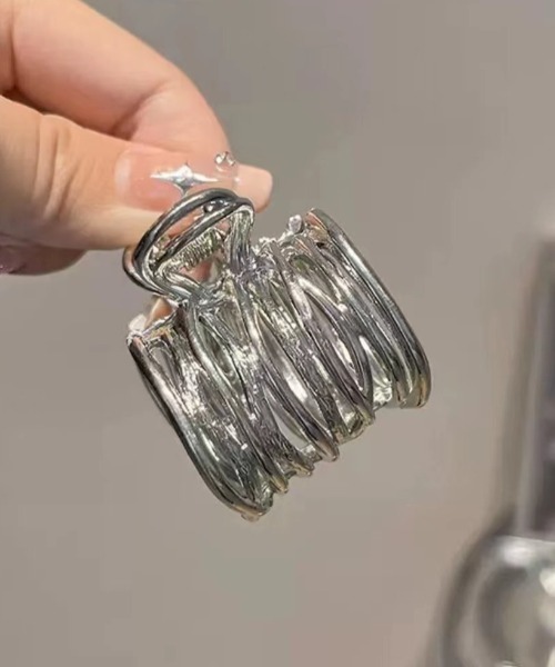 pyornim ヘアクリップ メタリックデザインヘアクリップ