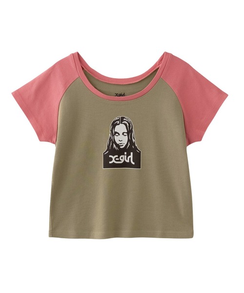 tシャツ SILENT PAW BABY TEE レディース X-girl tシャツ FACE RAGLAN S/S BABY TEE レディース