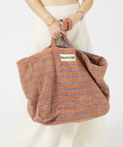 BONGUSTA トートバッグ ブラウン ボングスタ BONGUSTA BONGUSTA トートバッグ NARAM TOTEBAG 無地