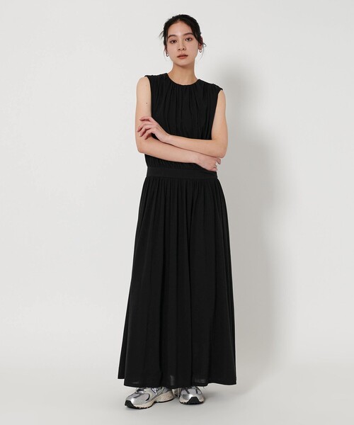ワンピース コットンナイロン ギャザーフレア マキシワンピース | BEAUTY＆YOUTH UNITED ARROWS | 01