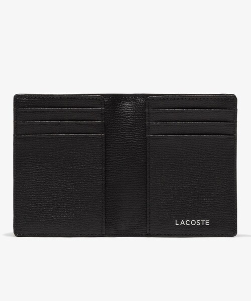 未使用☆Lacoste 黒 レザー 二つ折り財布 ラコステ LACOSTE 【LACOSTE / ラコステ】2つ折り 財布 ミニ