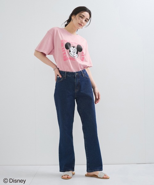 【GOOD ROCK SPEED】MICKEY ミッキープリントT ピンク GOODROCKSPEED グッドロックスピード 半袖Tシャツ / Disney