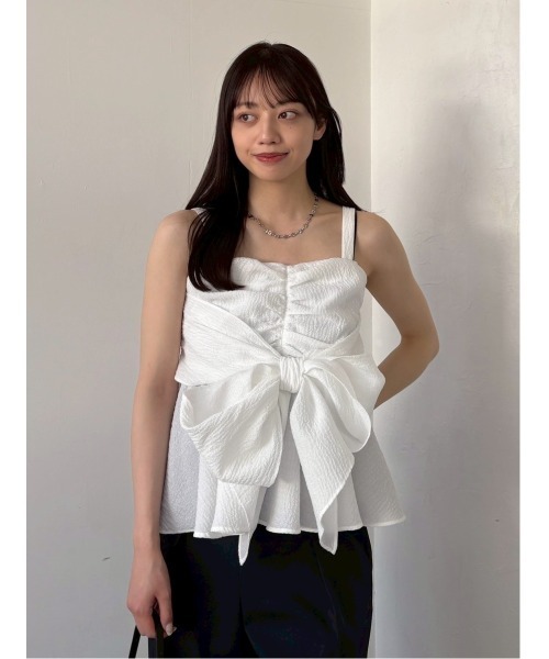 2wayリボントップス FRAY I.D（フレイ アイディー） 2wayリボントップス（カットソー/Tシャツ）｜FRAY I.D（フレイ