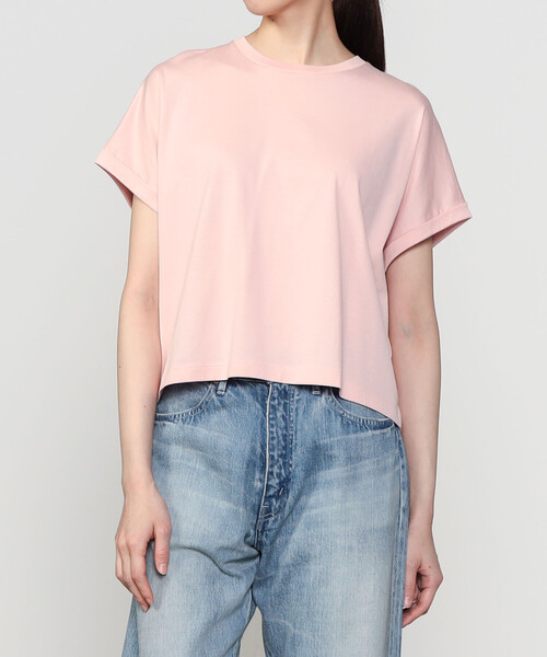 handvaerk 60/2 CREW NECK WIDE T-SHIRTピンク handvaerk tシャツ | 60/2 クルーネック ワイドTシャツ SOLID