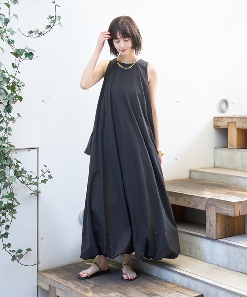 Rouge vif（ルージュ ヴィフ） ワンピース ノースリーブ バルーン