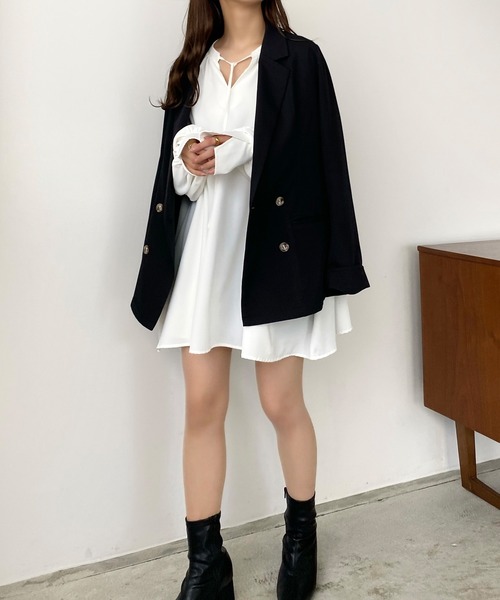 [callautia] tailored jacket SMALL свет бежевый женский 