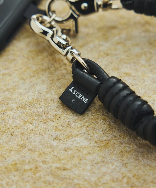 スマホアクセサリー A SCENE Design paracord strap-leather- A SCENE ］Design paracord strap – Neueオンラインストア