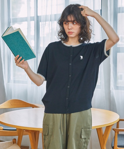 00s US POLO ASSN カーディガン アーガイル Cable Knit Cardigan ケーブル編みニットカーディガン ダブル