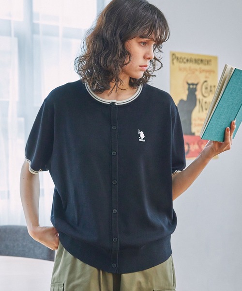 U.S. POLO ASSN.（ユーエスポロアッスン） カーディガン 半袖 ワン
