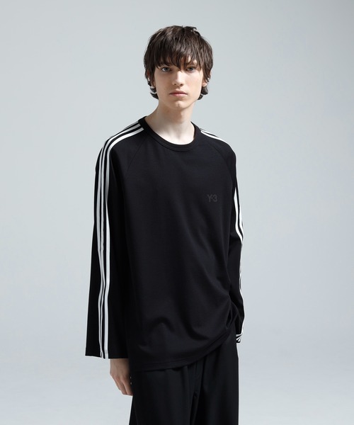 Y-3 tシャツ LONG SLEEVE TEE 3-STRIPES メンズ レディース : ZOZOTOWN