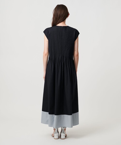 UNITED ARROWS ワンピース コットンシルク シルキータック