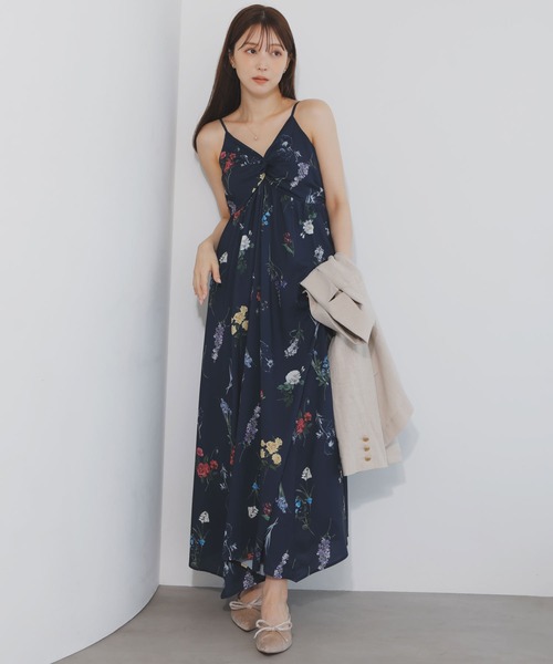 Noela ワンピース 「15周年」ボタニカルツイストキャミ
