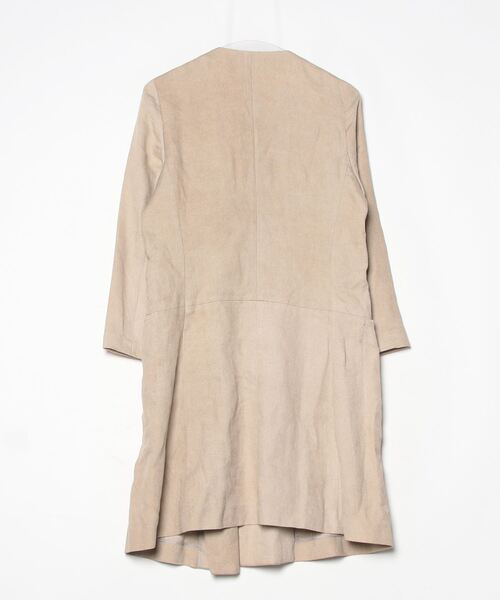 フラン theory luxe ベージュノーカラー コート theory luxe（セオリーリュクス） ノーカラーコート 38 ベージュ