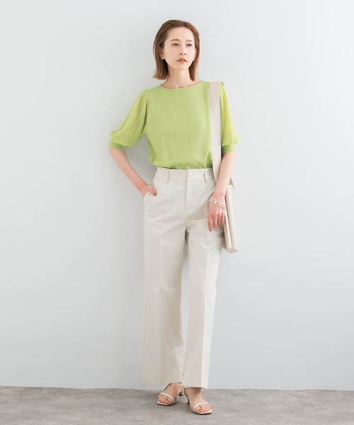 [URBAN RESEARCH ROSSO WOMEN] брюки-чинос 36 слоновая кость женский 