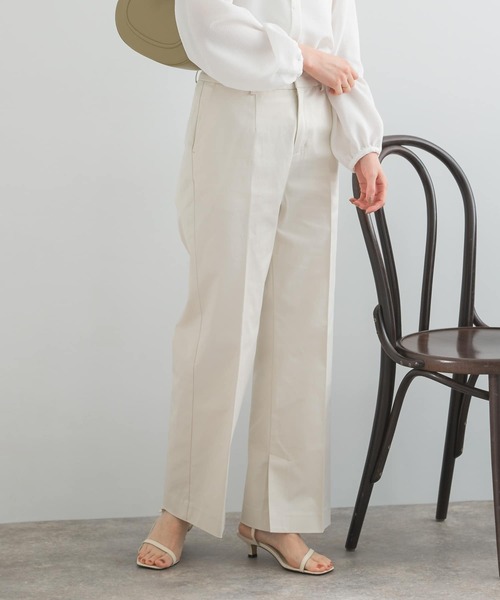[URBAN RESEARCH ROSSO WOMEN] брюки-чинос 36 слоновая кость женский 