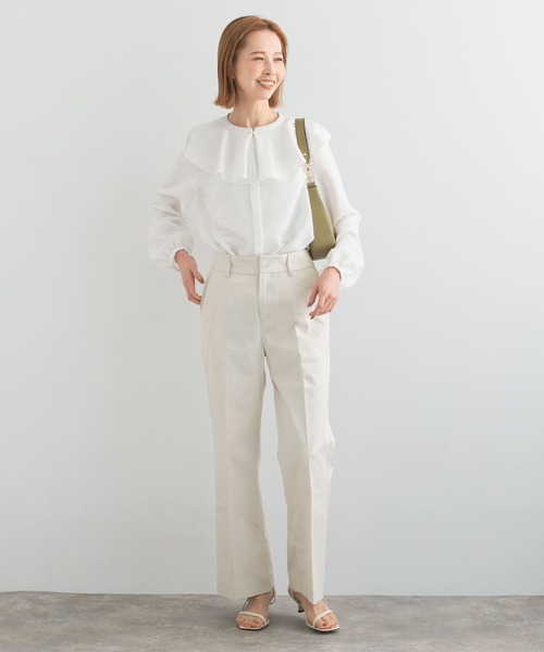 [URBAN RESEARCH ROSSO WOMEN] брюки-чинос 36 слоновая кость женский 