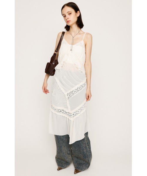SLY SHEER SQUEEZE CAMI シアースクイーズキャミ BLK SHEER SQUEEZE CAMI TOPS シアー スクウィーズ キャミ トップス