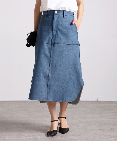 VERMEIL par iena（ヴェルメイユパーイエナ） デニムロングスカート 36