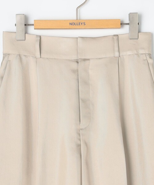NOLLEY'S（ノーリーズ） パンツ ウォッシャブルサテンワイドパンツ