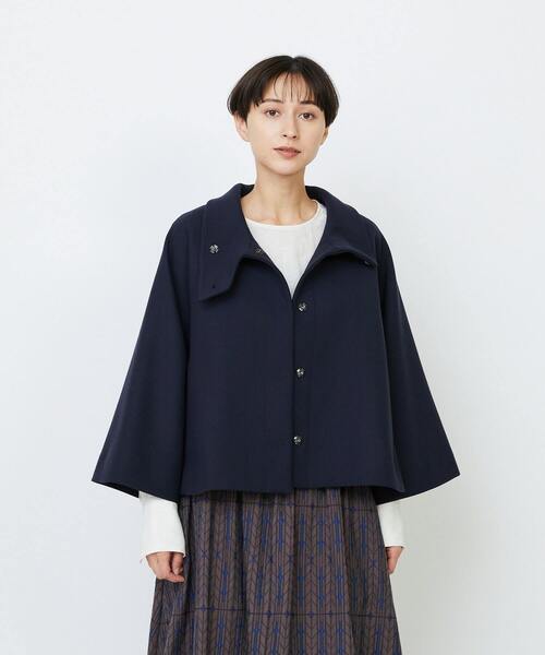 LOISIR コート アウター Aラインショートジャケット レディース