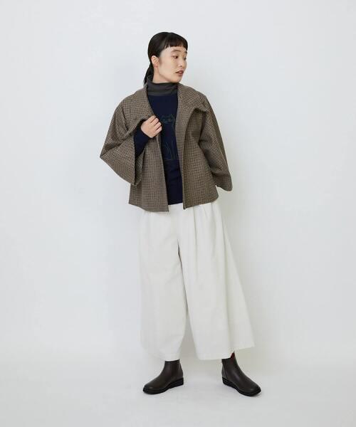 コート アウター Aラインショートジャケット レディースの画像