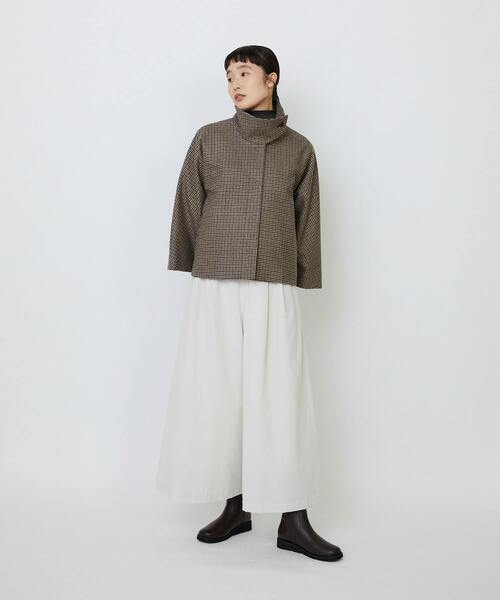 コート アウター Aラインショートジャケット レディースの画像