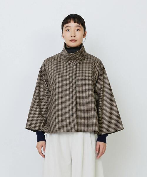 コート アウター Aラインショートジャケット レディースの画像