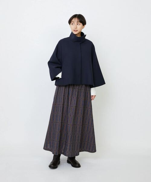 LOISIR コート アウター Aラインショートジャケット レディース