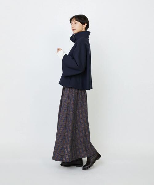 コート アウター Aラインショートジャケット レディースの画像