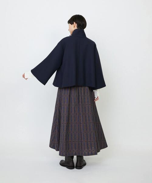 コート アウター Aラインショートジャケット レディースの画像