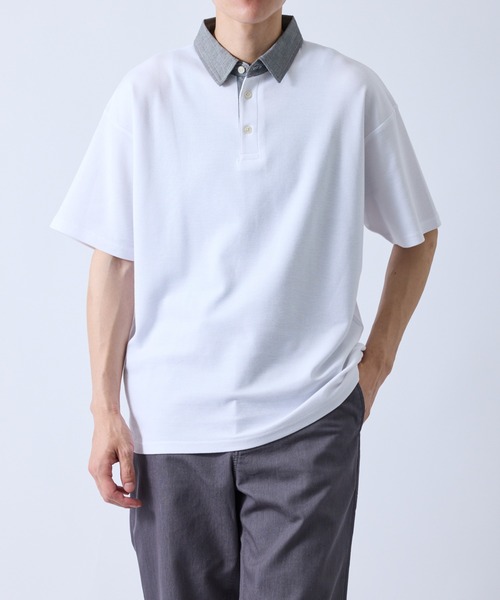 清潔感 白 T シャツ チェック襟 ロゴワンポイント 若々しい印象 春夏コーデに 今夏の【白Tシャツ】は“ひとクセあり”が便利！ワンツーコーデに映える