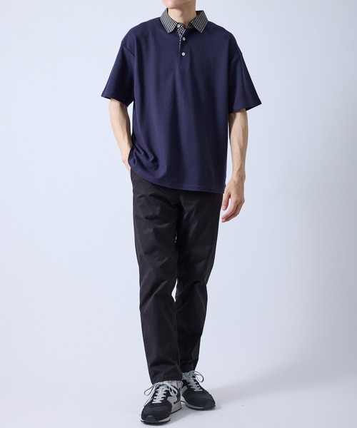 JUNRED（ジュンレッド） tシャツ チェック襟切り替えポロシャツ メンズ