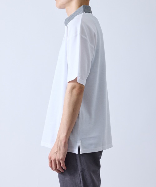 JUNRED（ジュンレッド） tシャツ チェック襟切り替えポロシャツ メンズ