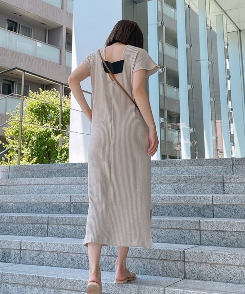 「Vicente」 半袖ワンピース FREE ベージュ レディース_画像5