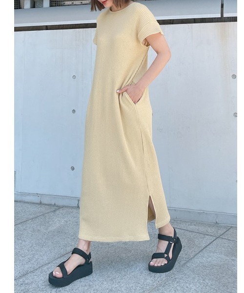 「Vicente」 半袖ワンピース FREE ベージュ レディース_画像6