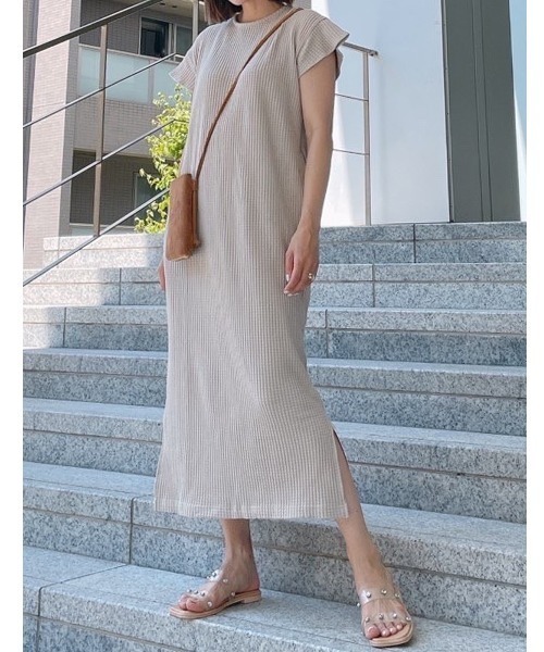 「Vicente」 半袖ワンピース FREE ベージュ レディース_画像9