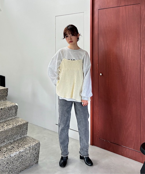 「feepur」 キャミソールブラウス MEDIUM ブラック レディース_画像8