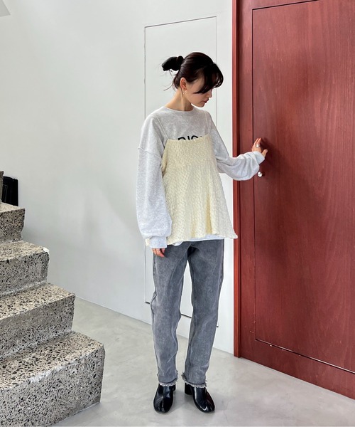 「feepur」 キャミソールブラウス MEDIUM ブラック レディース_画像9