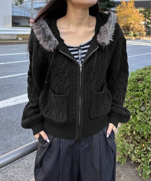 sedacle girl（セダクルガール） ニット セーター フェイクファー