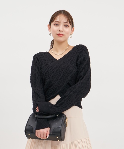 「ROYAL PARTY」 長袖ニット FREE オフホワイト レディース_画像2