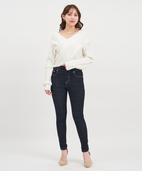 「ROYAL PARTY」 長袖ニット FREE オフホワイト レディース_画像4