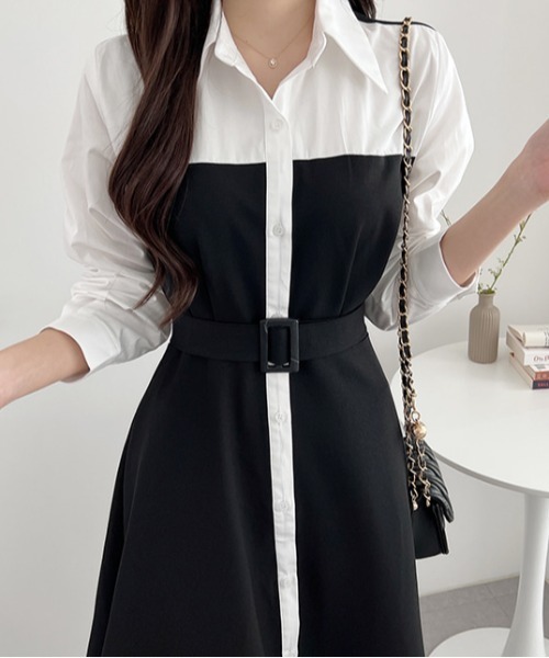 「ABITOKYO」 長袖ワンピース L ベージュ レディース_画像8