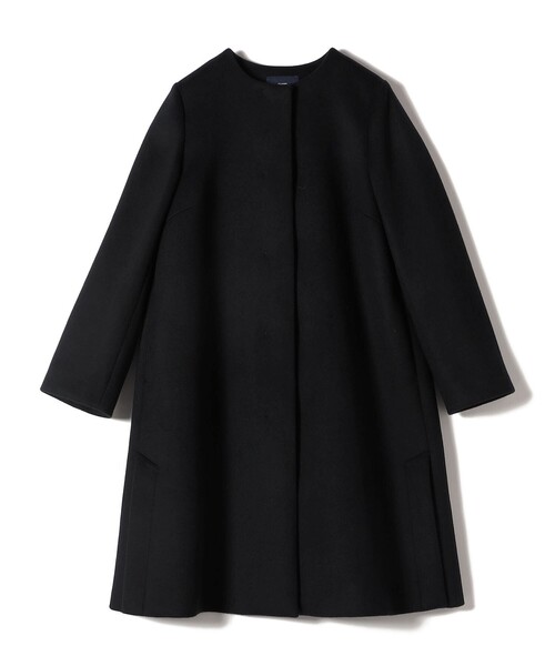 SHIPS（シップス） ノーカラーコート 36 ブラック レディース
