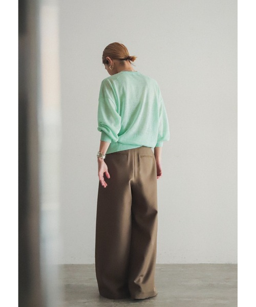 「FIL DE FER」 長袖ニット FREE グリーン レディース_画像5