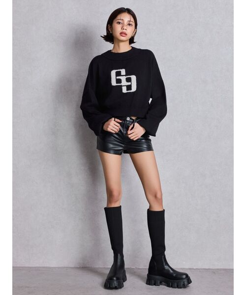 GYDA（ジェイダ） ニット セーター GGインターシャニットトップス