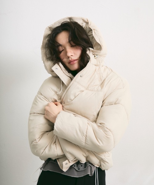 ダウンコート ダウンジャケット エアリーフーディーライトジャケット