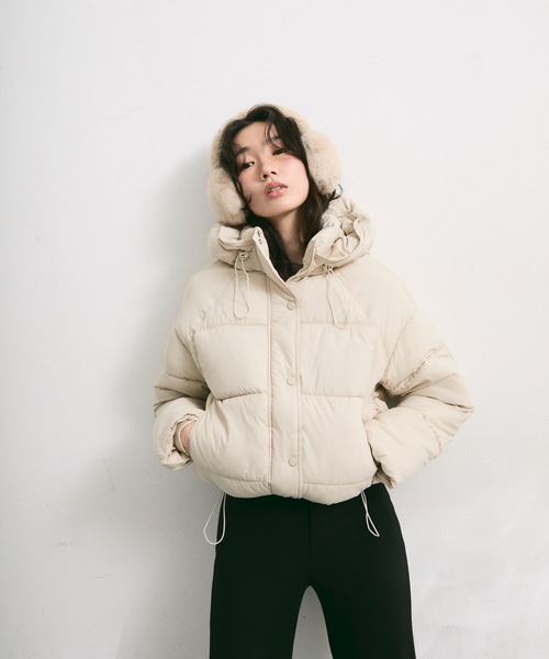 ダウンコート ダウンジャケット エアリーフーディーライトジャケット