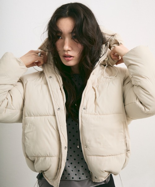 ダウンコート ダウンジャケット エアリーフーディーライトジャケット