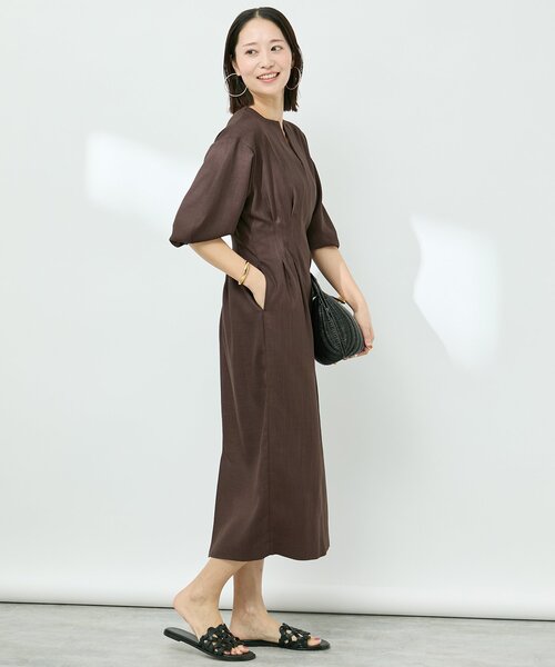 「VERMEIL par iena」 半袖ワンピース 38 グリーン レディース_画像5