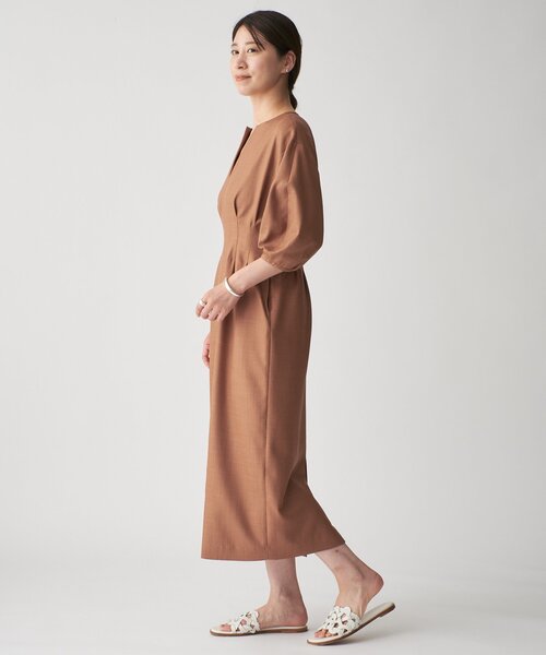 「VERMEIL par iena」 半袖ワンピース 38 グリーン レディース_画像9